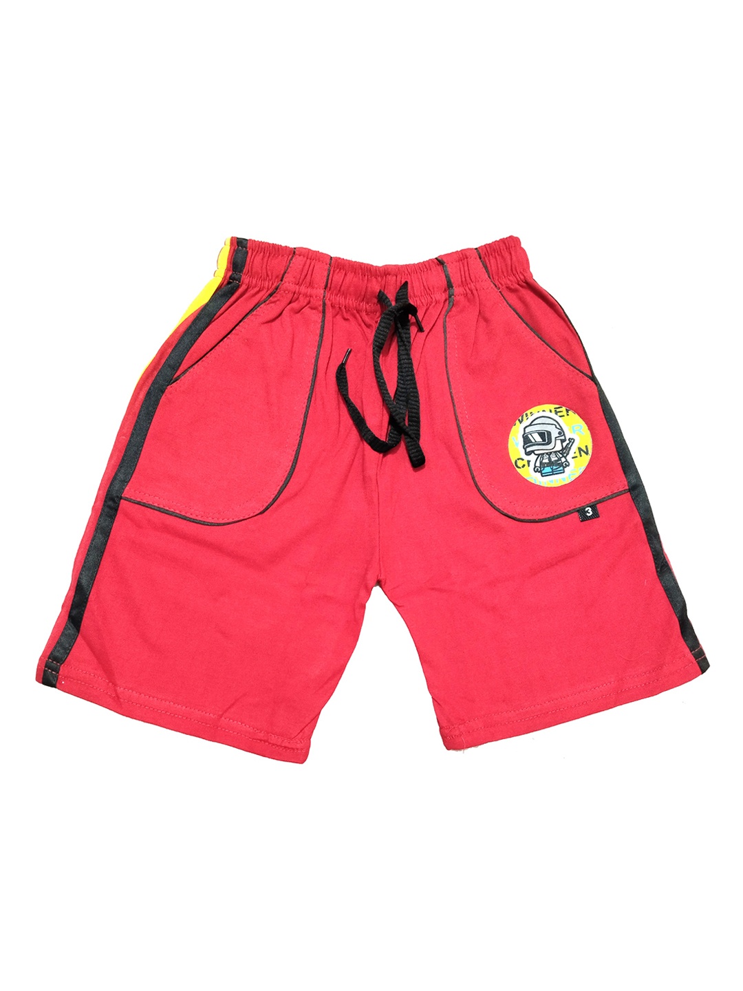 

BAESD Boys Mid Rise Cotton Shorts, Red