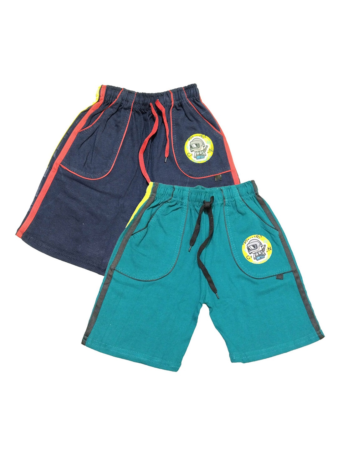 

BAESD Boys Mid Rise Cotton Shorts, Navy blue