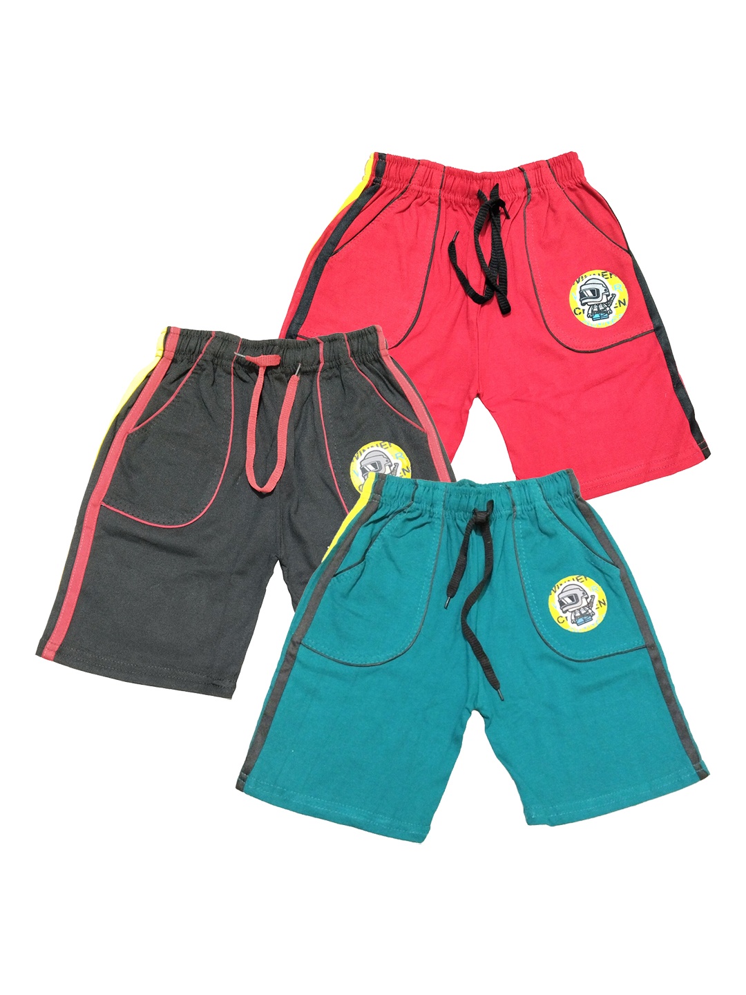 

BAESD Boys Pack Of 3 Mid Rise Cotton Shorts, Charcoal