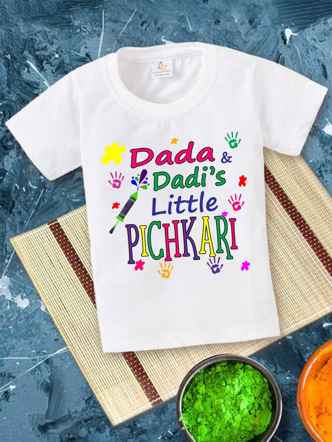 

Babywish Kids Typography Printed Round Neck Short Sleeves Cotton T-shirt, White