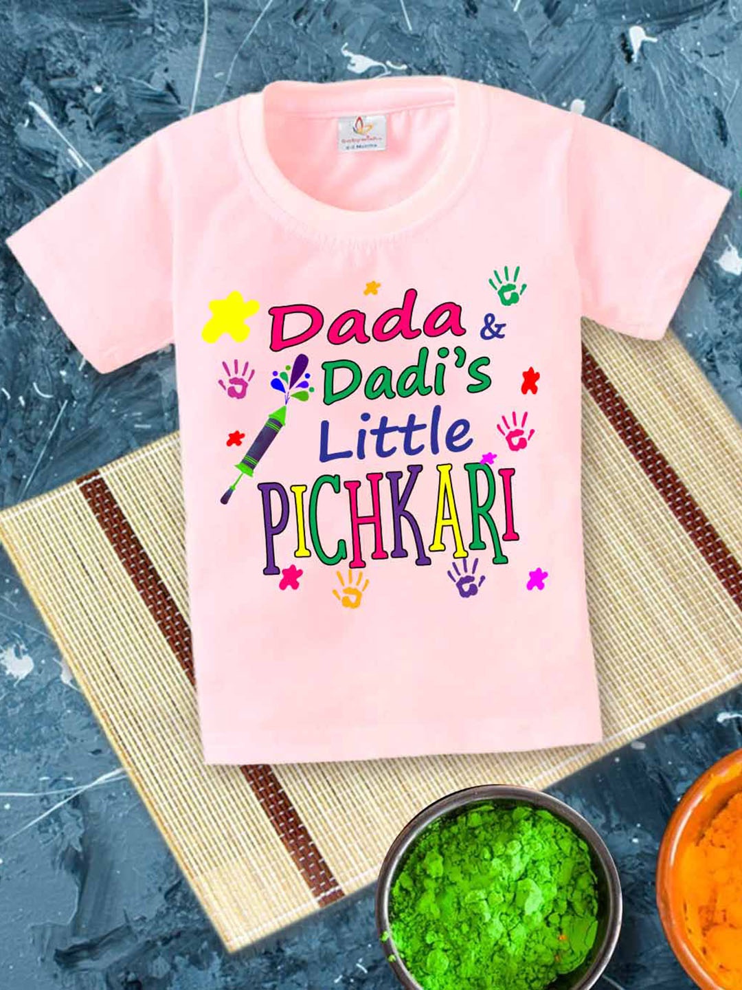 

Babywish Kids Typography Printed Round Neck Short Sleeves Cotton T-shirt, Pink