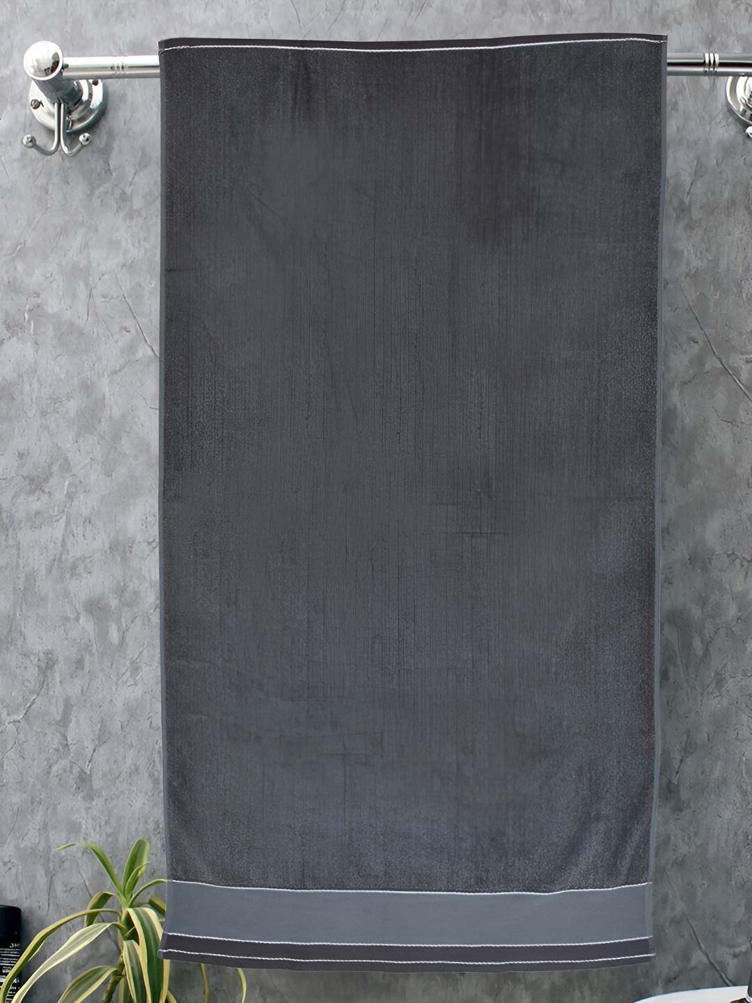 

RRC Grey Striped Cotton 500 GSM Bath Towel