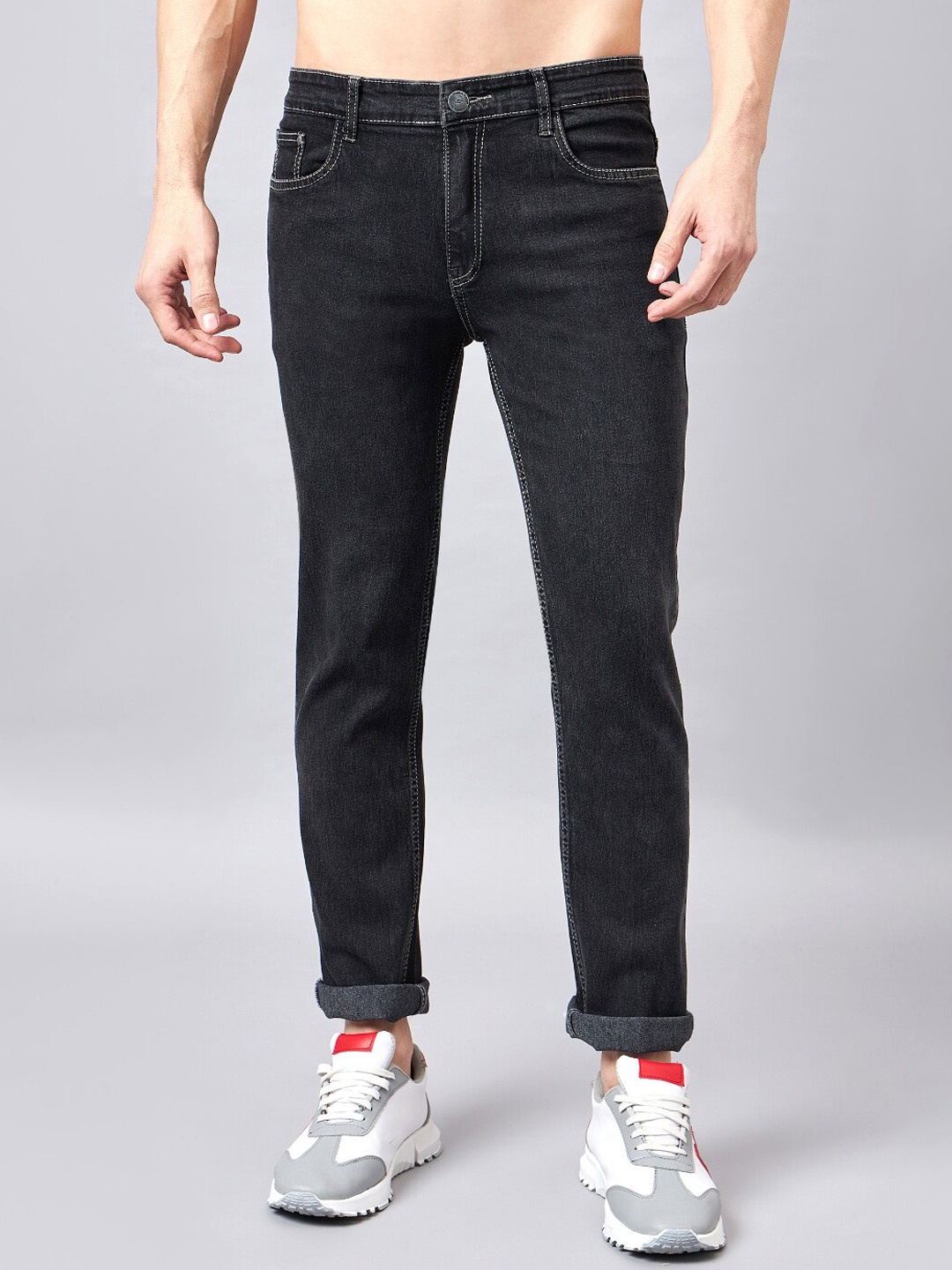 

STUDIO NEXX Men Stretchable Jeans, Black