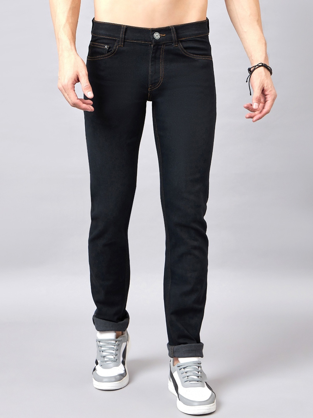 

STUDIO NEXX Men Stretchable Jeans, Black