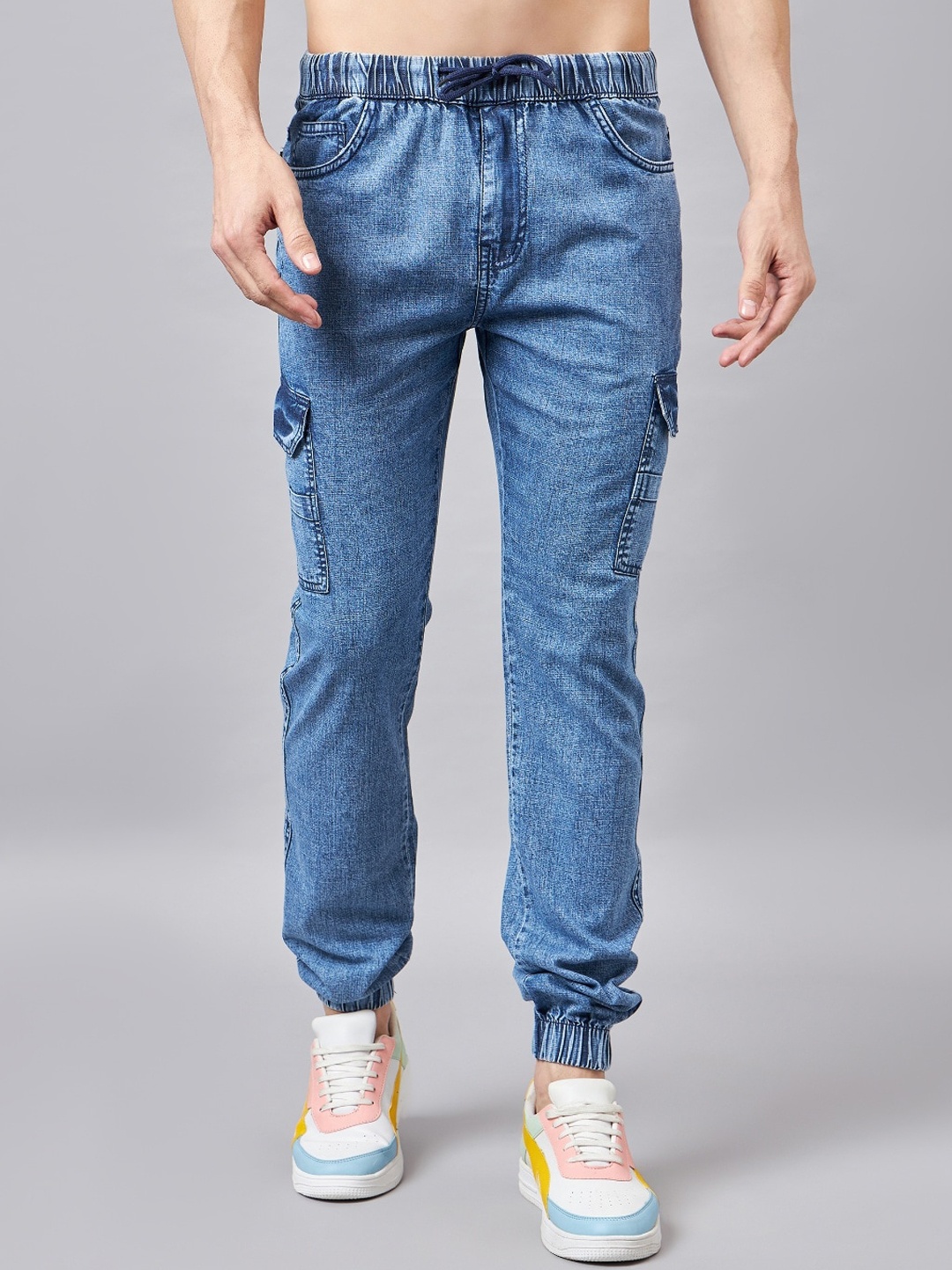 

STUDIO NEXX Men Jogger Heavy Fade Jeans, Blue