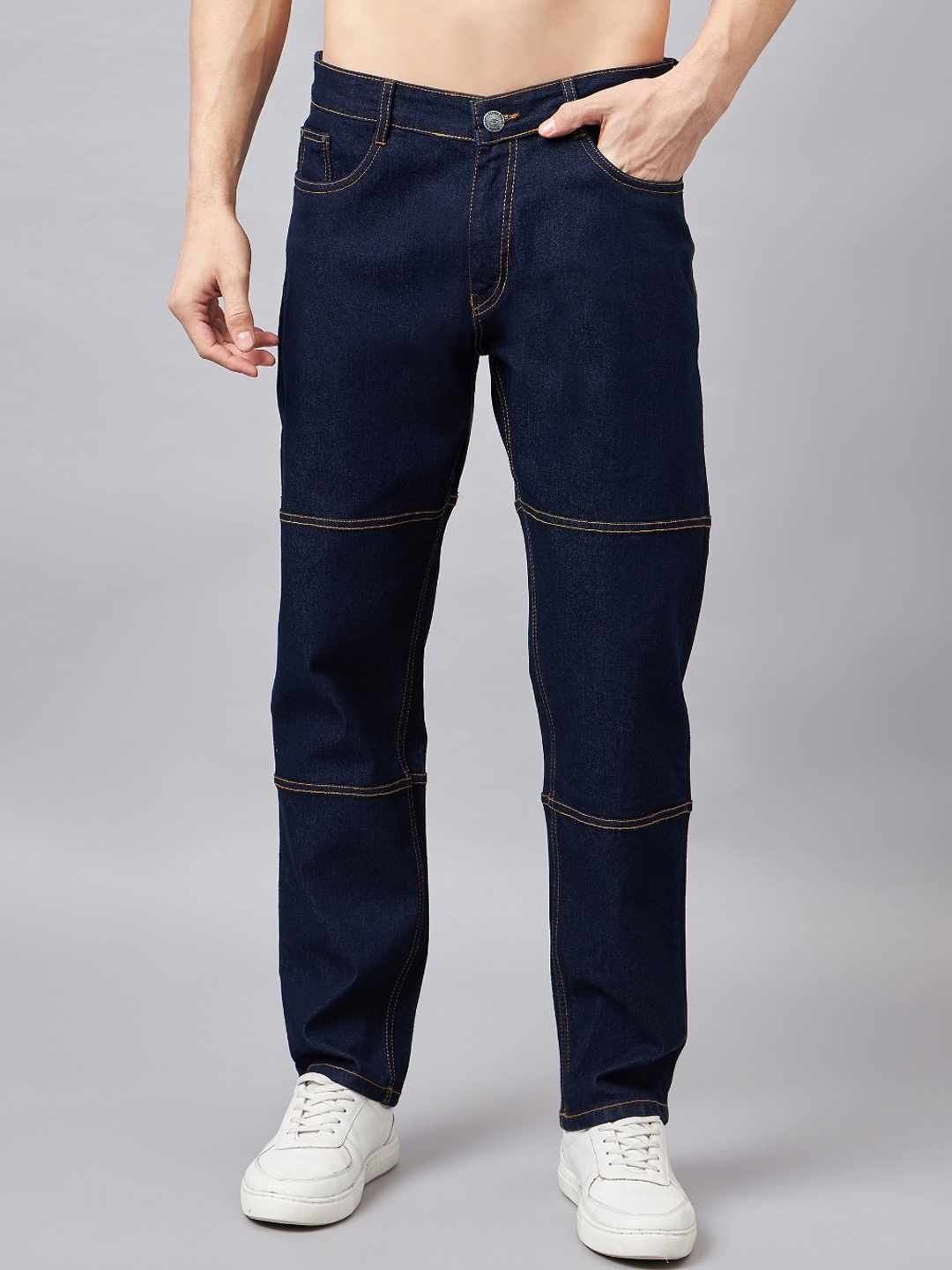 

STUDIO NEXX Men Relaxed Fit Clean Look Stretchable Jeans, Blue