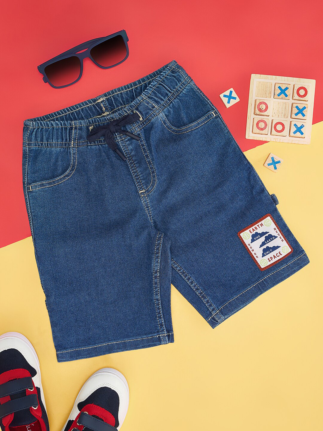 

Pantaloons Junior Boys Mid-Rise Shorts, Blue