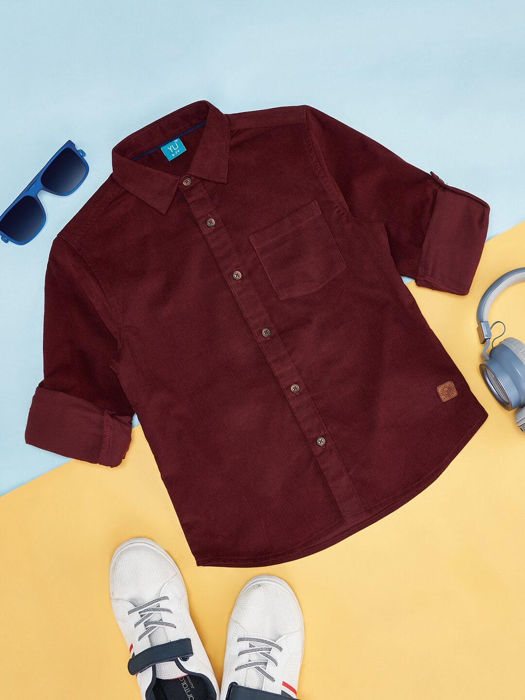 

YU by Pantaloons Boys Opaque Casual Shirt, Maroon