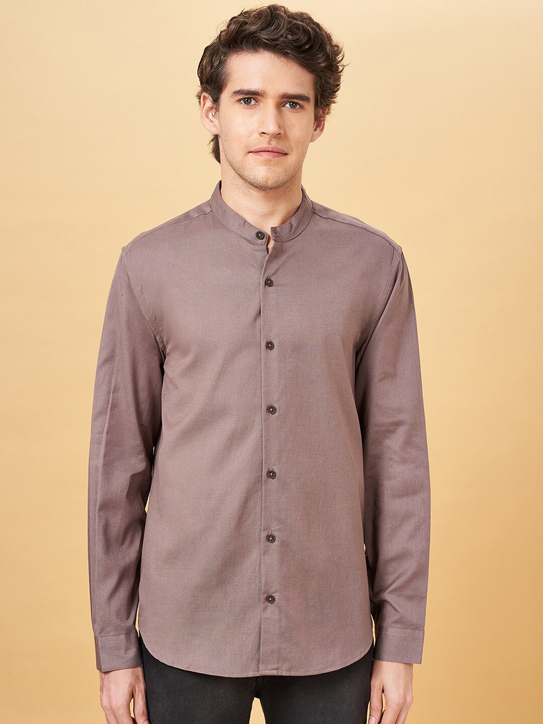 

indus route by Pantaloons Opaque Cotton Casual Shirt, Brown