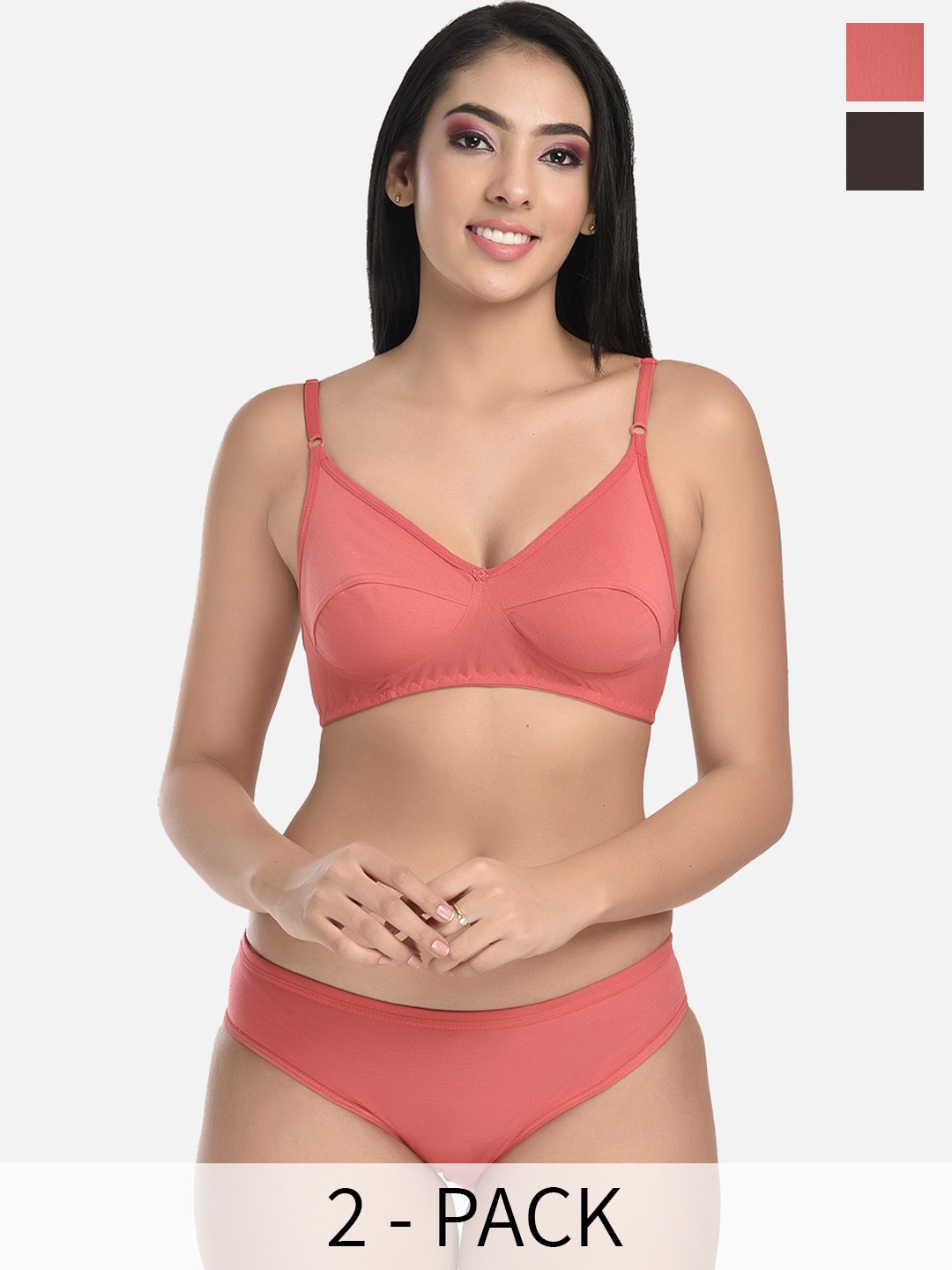 

StyFun Pack Of 2 Lingerie Set, Black