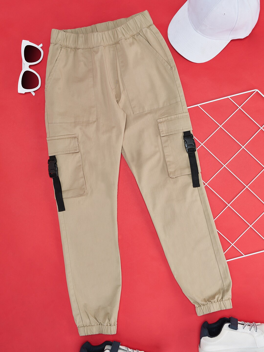 

YU by Pantaloons Boys Mid-Rise Joggers, Beige