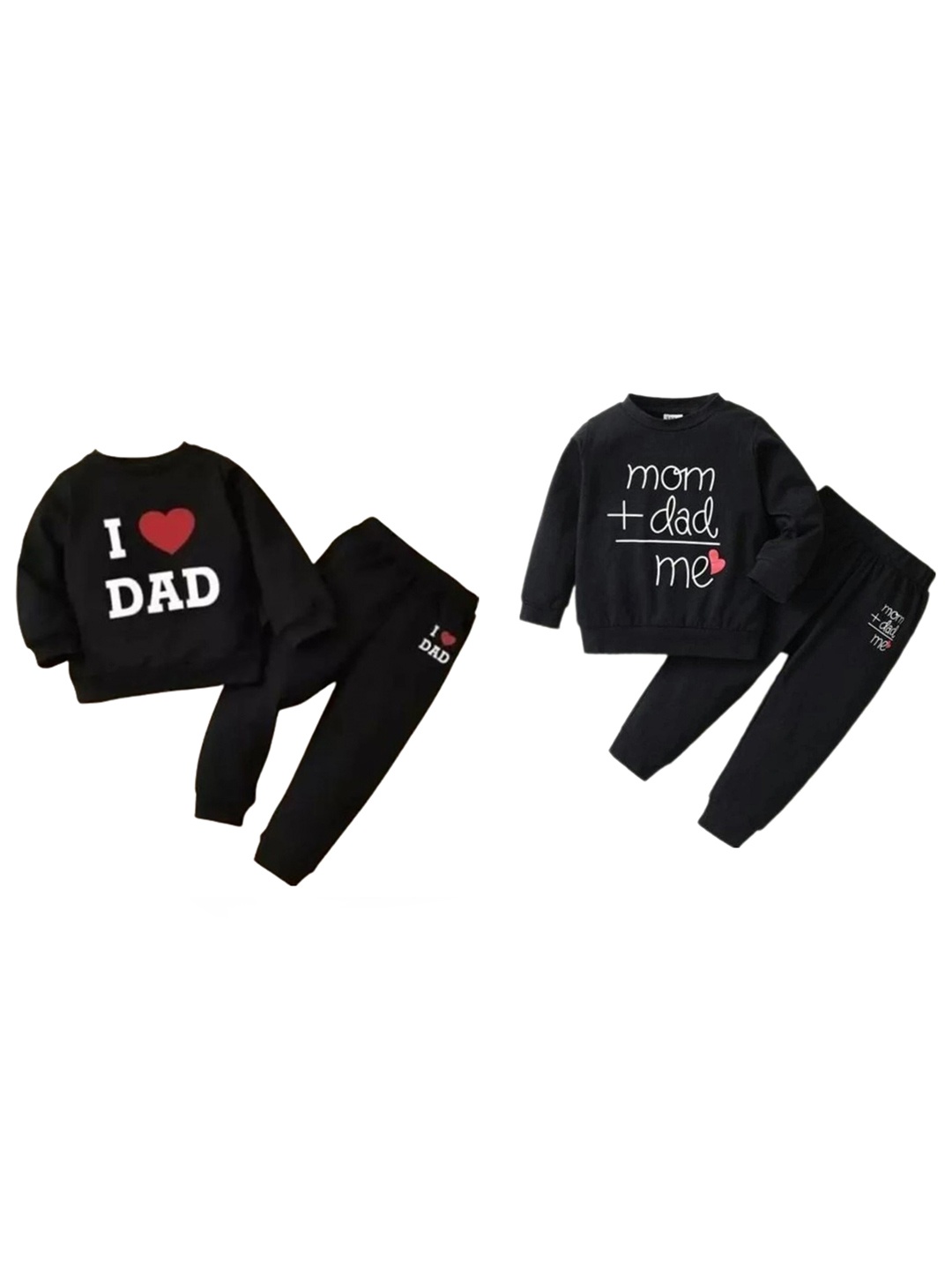 

Pankhu Infant Kids Pack Of 2 Printed T-shirt with Pyjamas, Black
