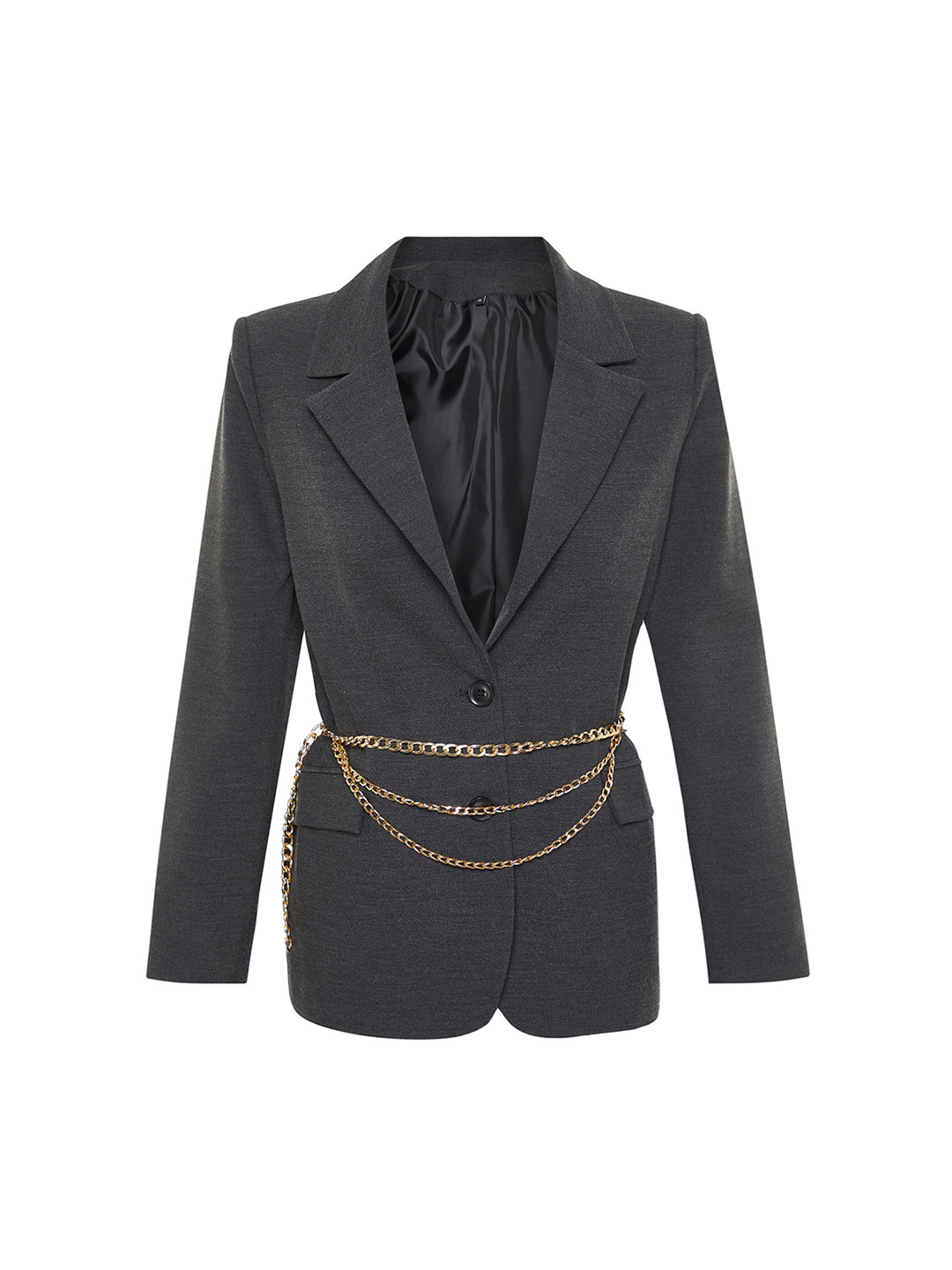 

Trendyol Notched Lapel Single Breasted Blazer, Black