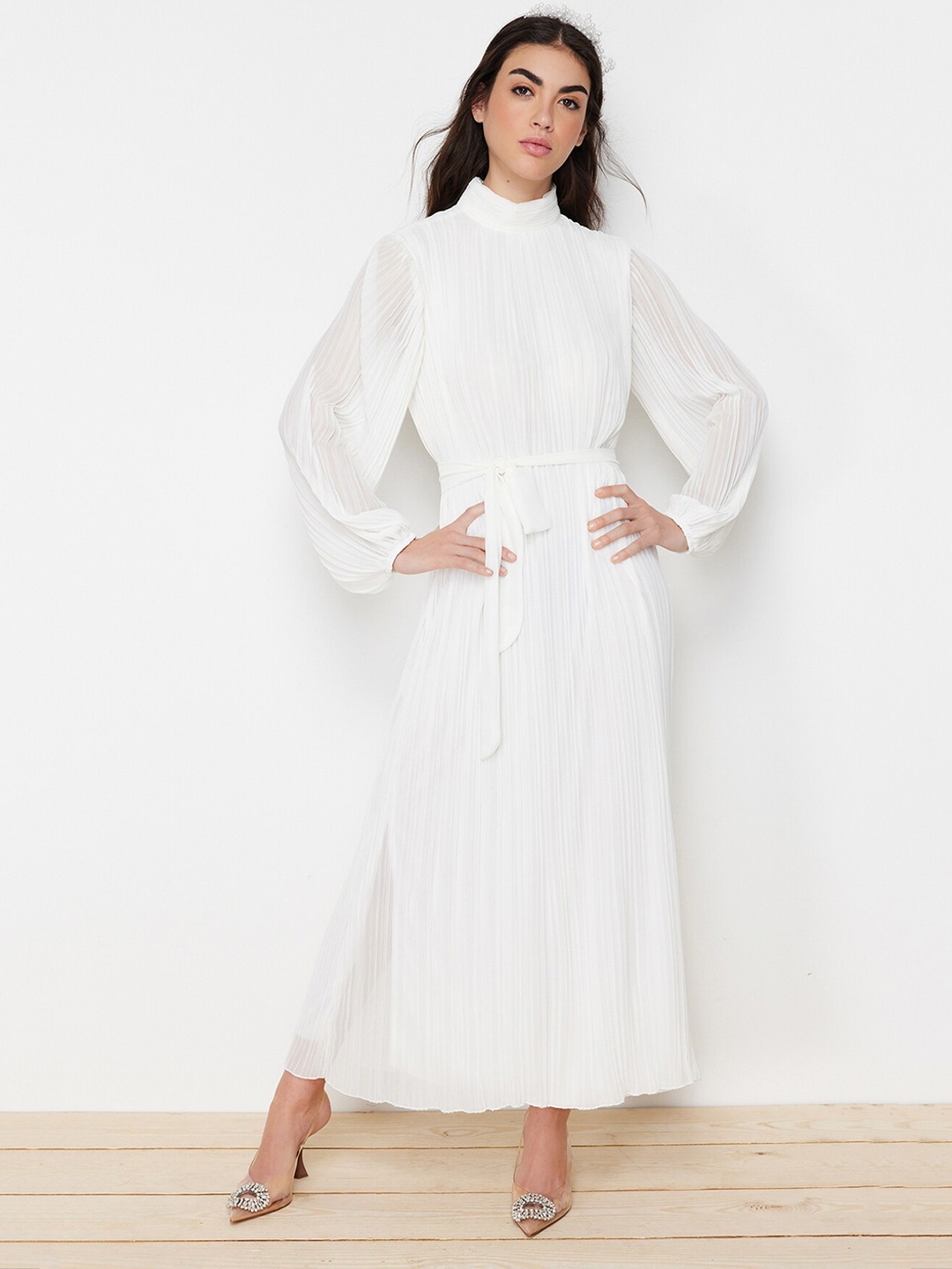 

Trendyol Bishop Sleeves Maxi Dress, White