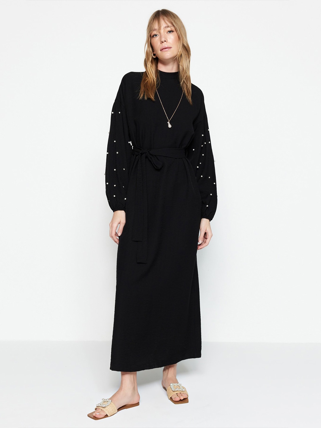 

Trendyol Bishop Sleeves Maxi Dress, Black