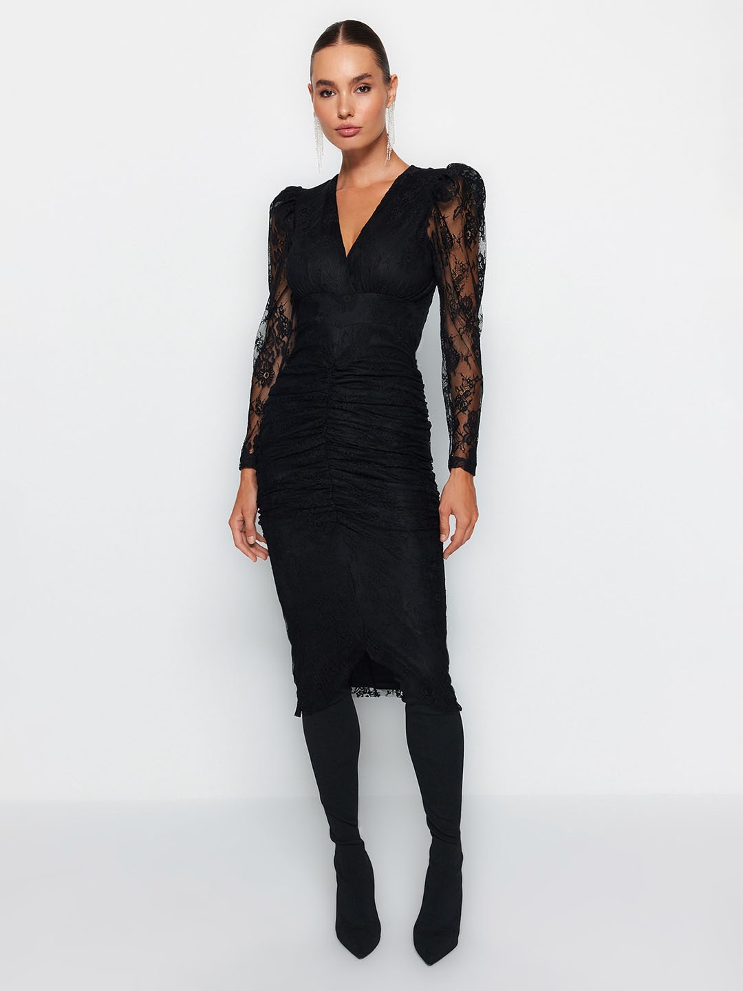

Trendyol Bodycon Midi Dress, Black