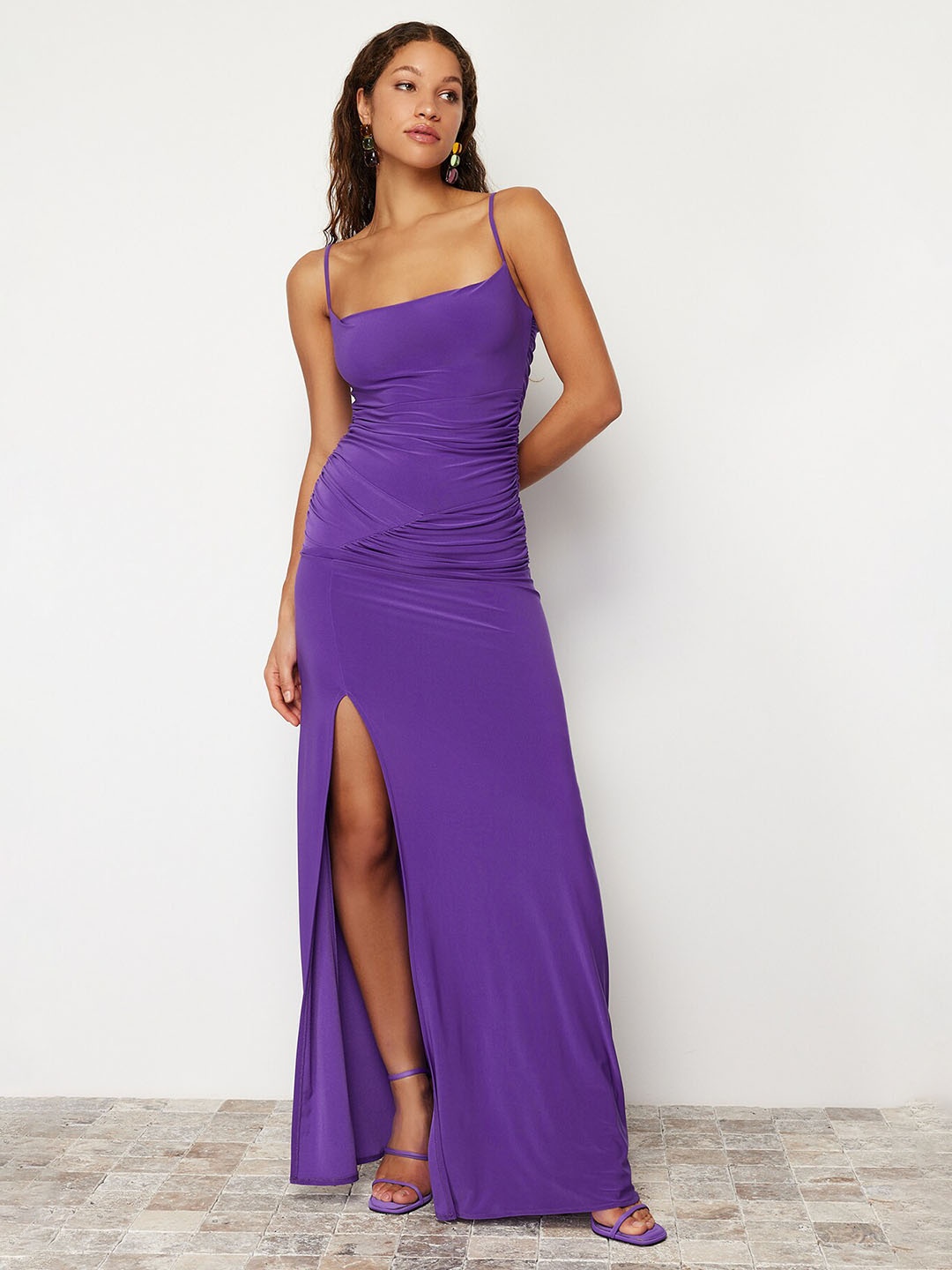 

Trendyol Shoulder Straps Maxi Dress, Purple