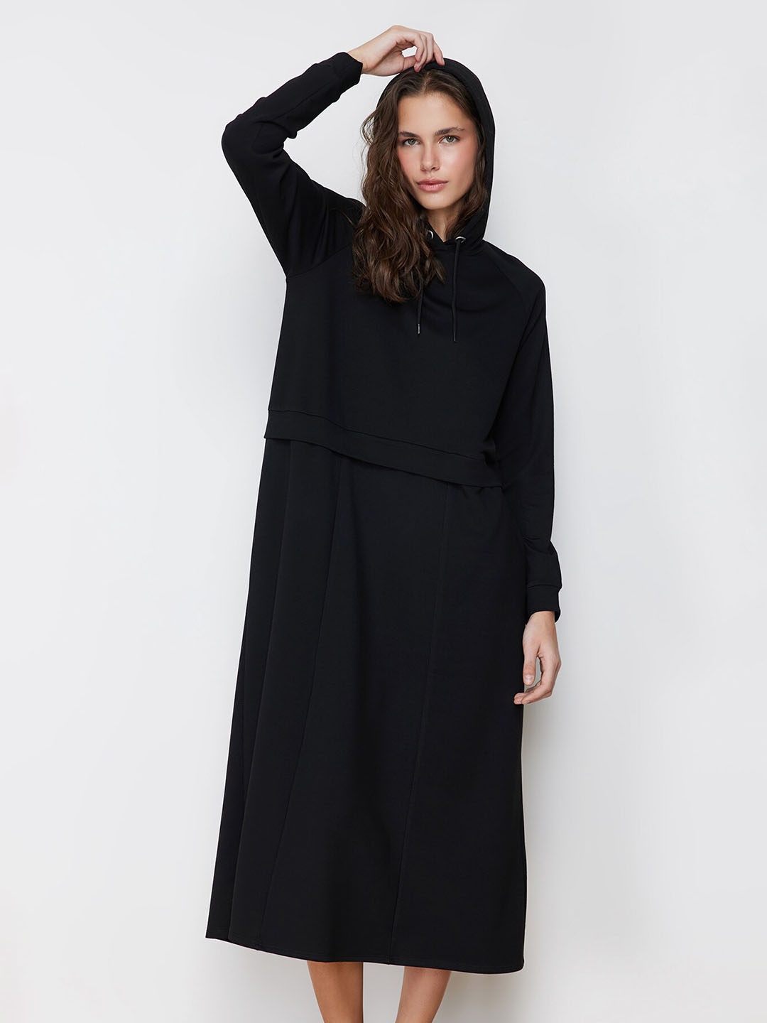 

Trendyol Hood Neck Maxi Dress, Black