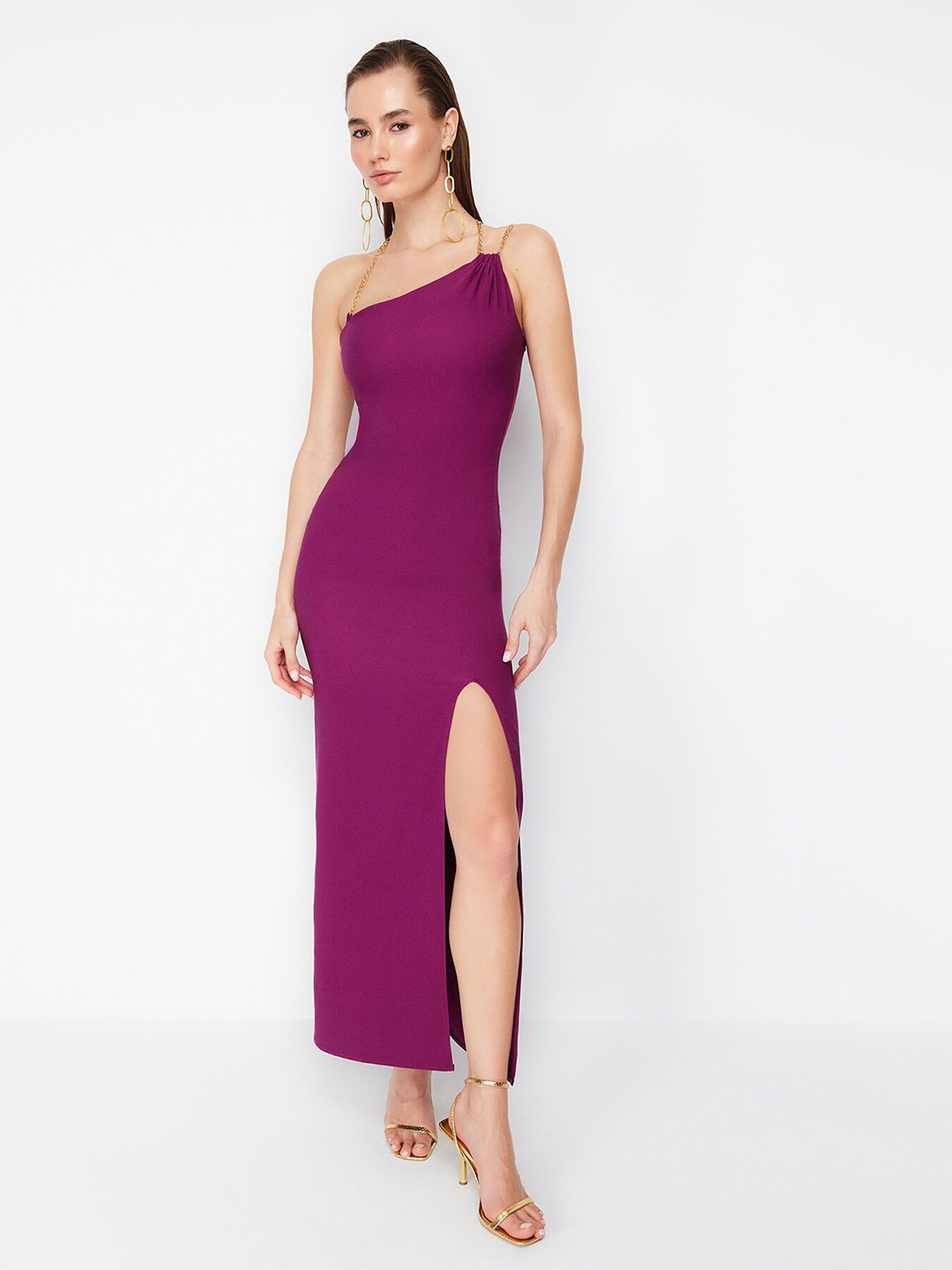 

Trendyol One Shoulder Maxi Dress, Violet