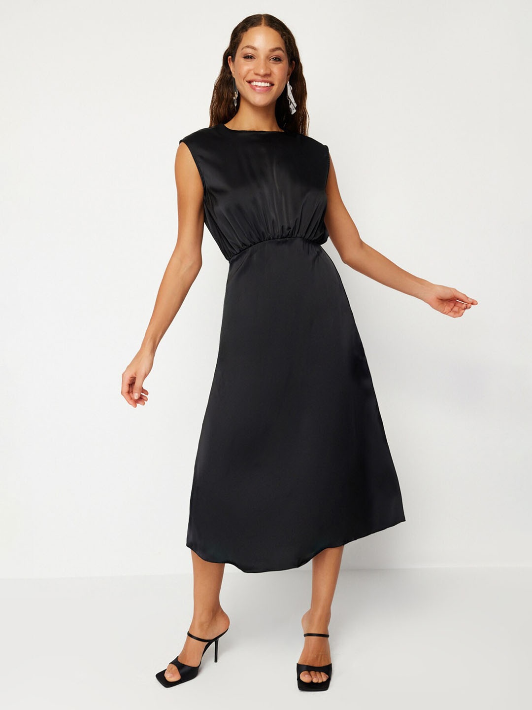 

Trendyol A-Line Midi Dress, Black