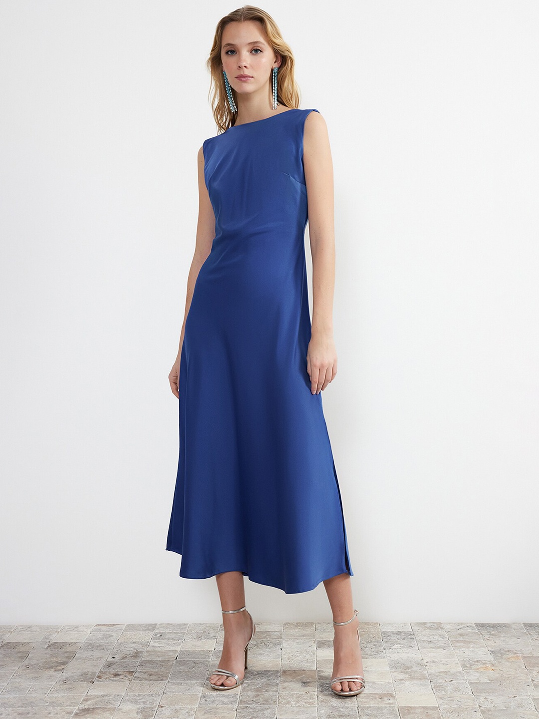 

Trendyol A-Line Midi Dress, Blue