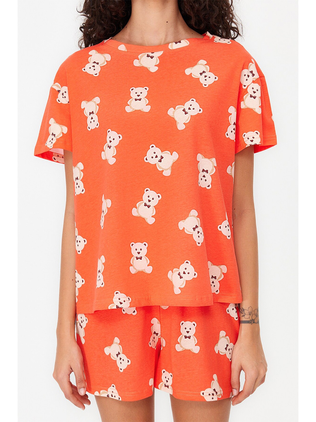 

Trendyol Women Printed A-Line co-ord, Na