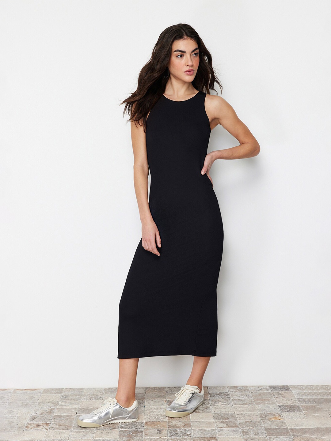 

Trendyol Bodycon Midi Dress, Black