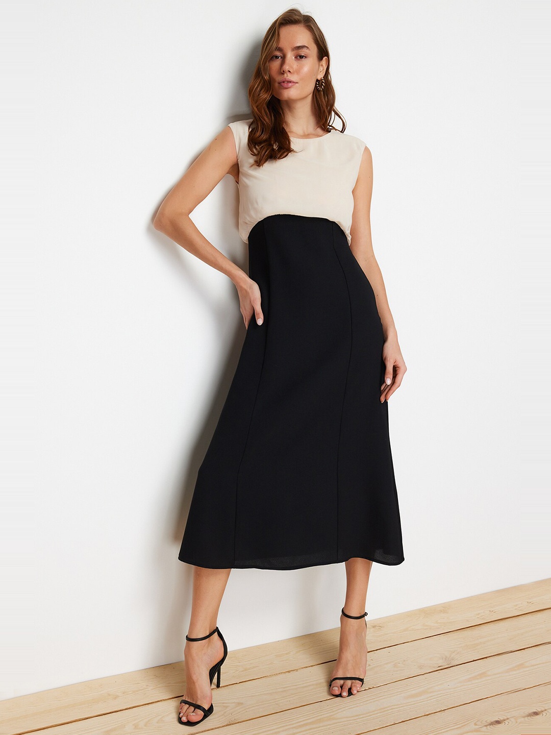 

Trendyol A-Line Midi Dress, Black