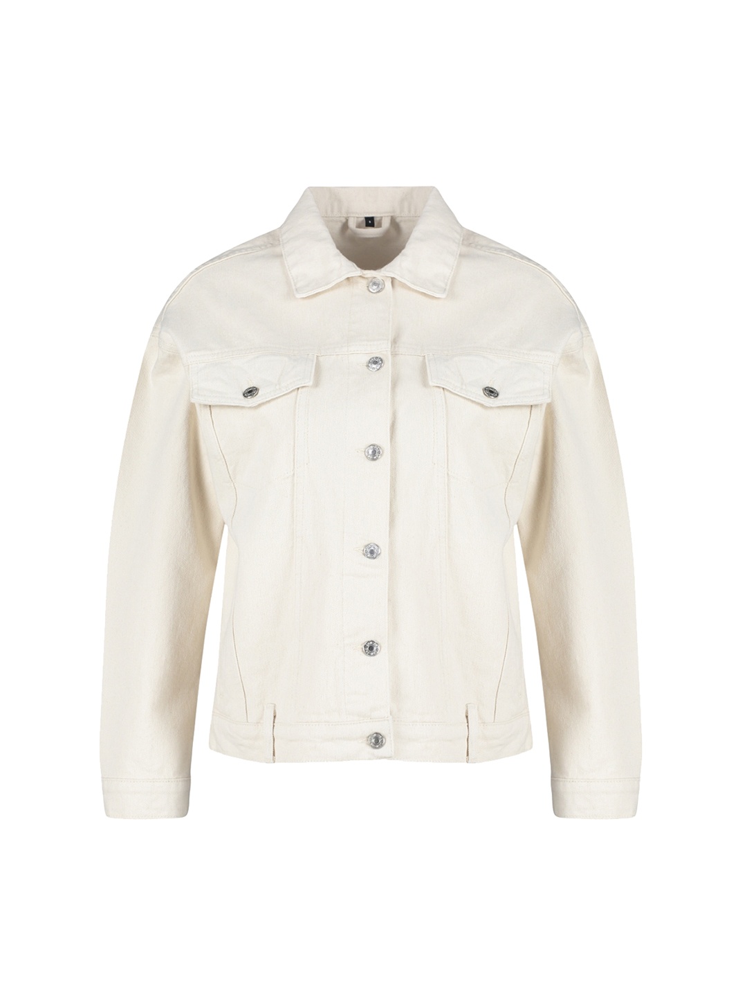 

Trendyol Spread Collar Pure Cotton Denim Jacket, Cream