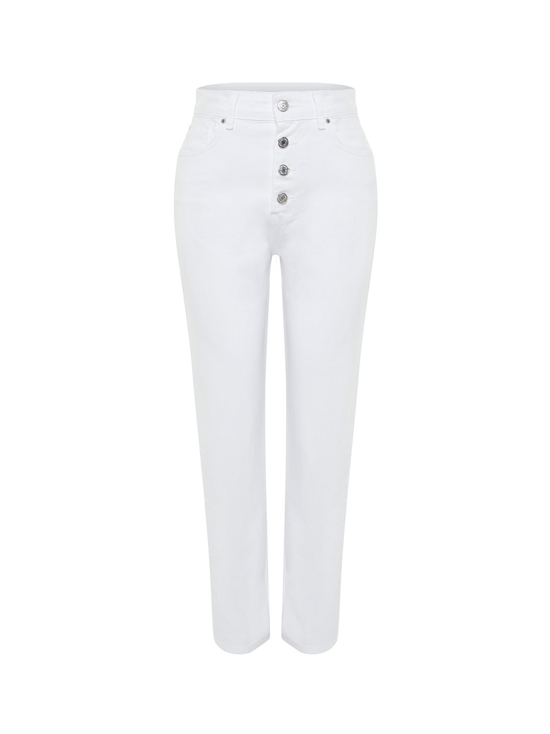 

Trendyol Women No Fade Clean Look Pure Cotton Jeans, Na