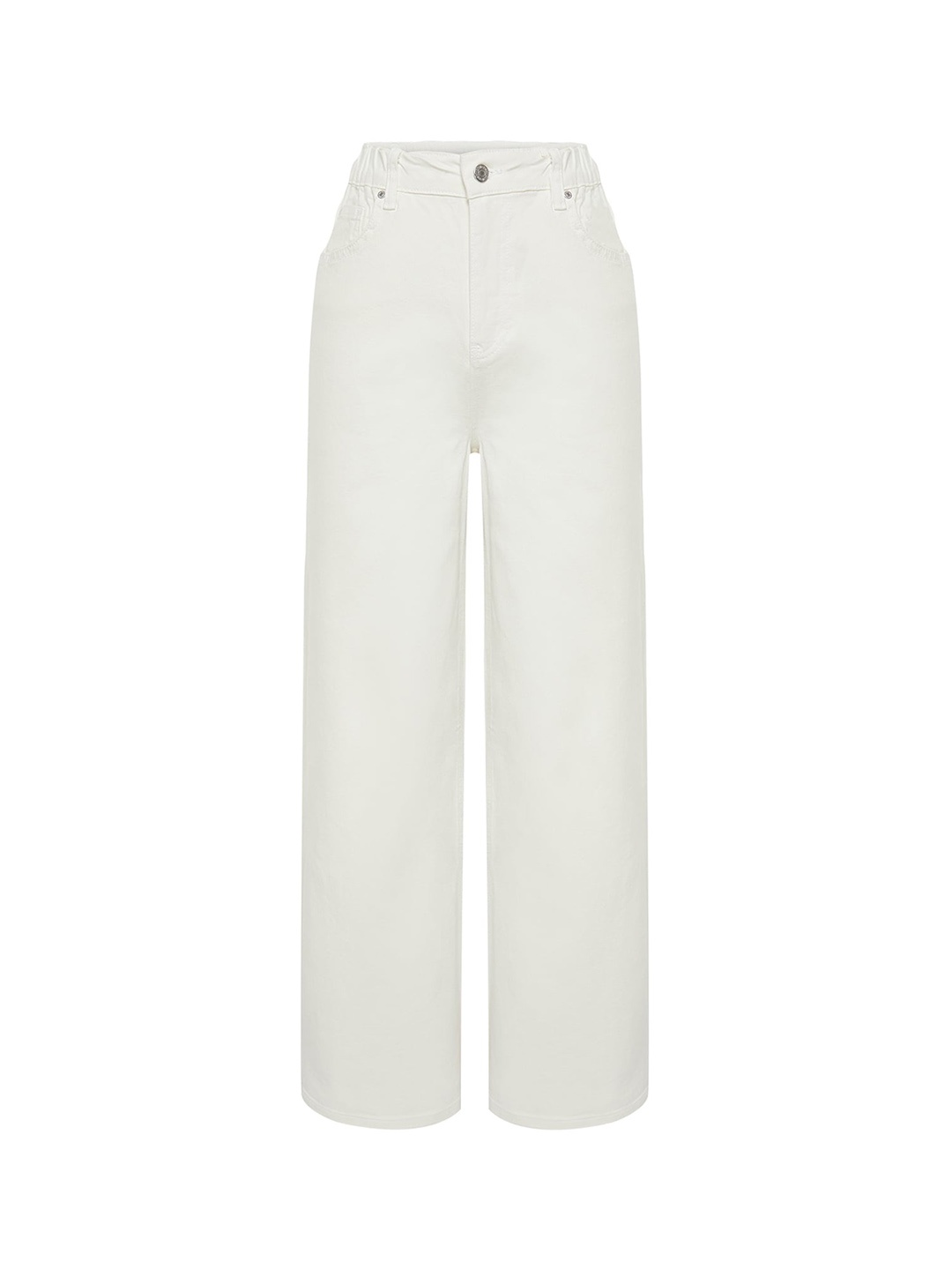 

Trendyol Women Mid Rise Straight Fit Stretchable Jeans, White