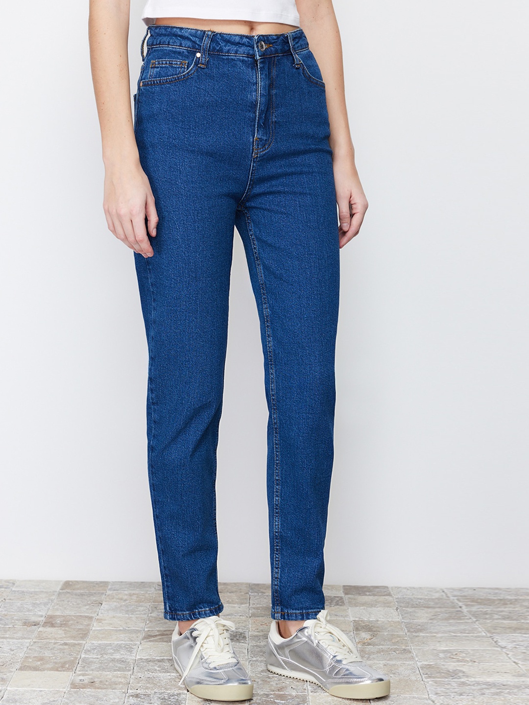 

Trendyol Women Clean Look Stretchable Jeans, Blue