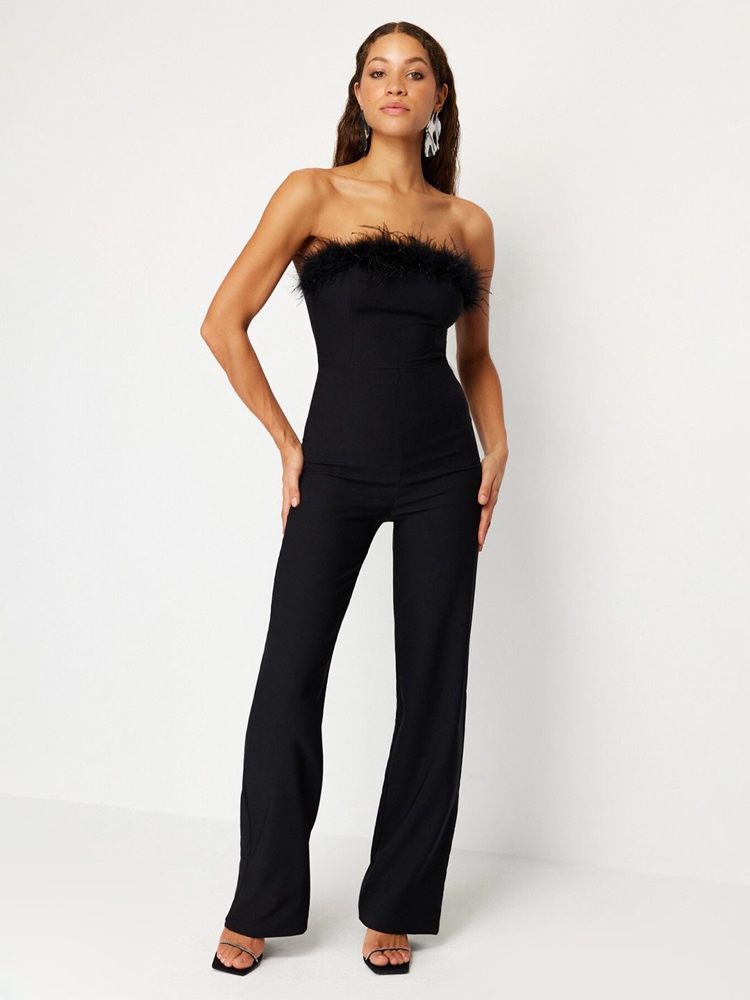 

Trendyol Off-Shoulder Basic Jumpsuit, Black