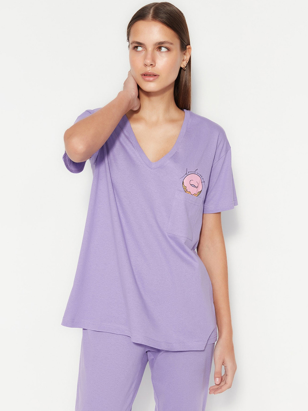 

Trendyol Women Night suit, Purple