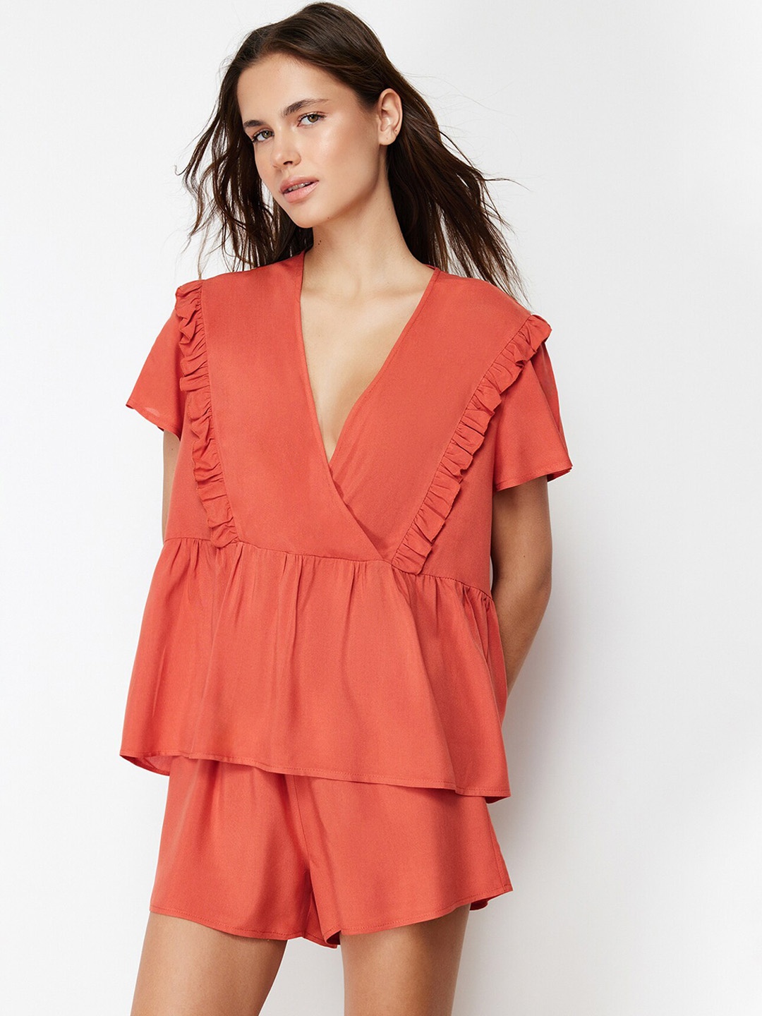 

Trendyol Women Night suit, Orange