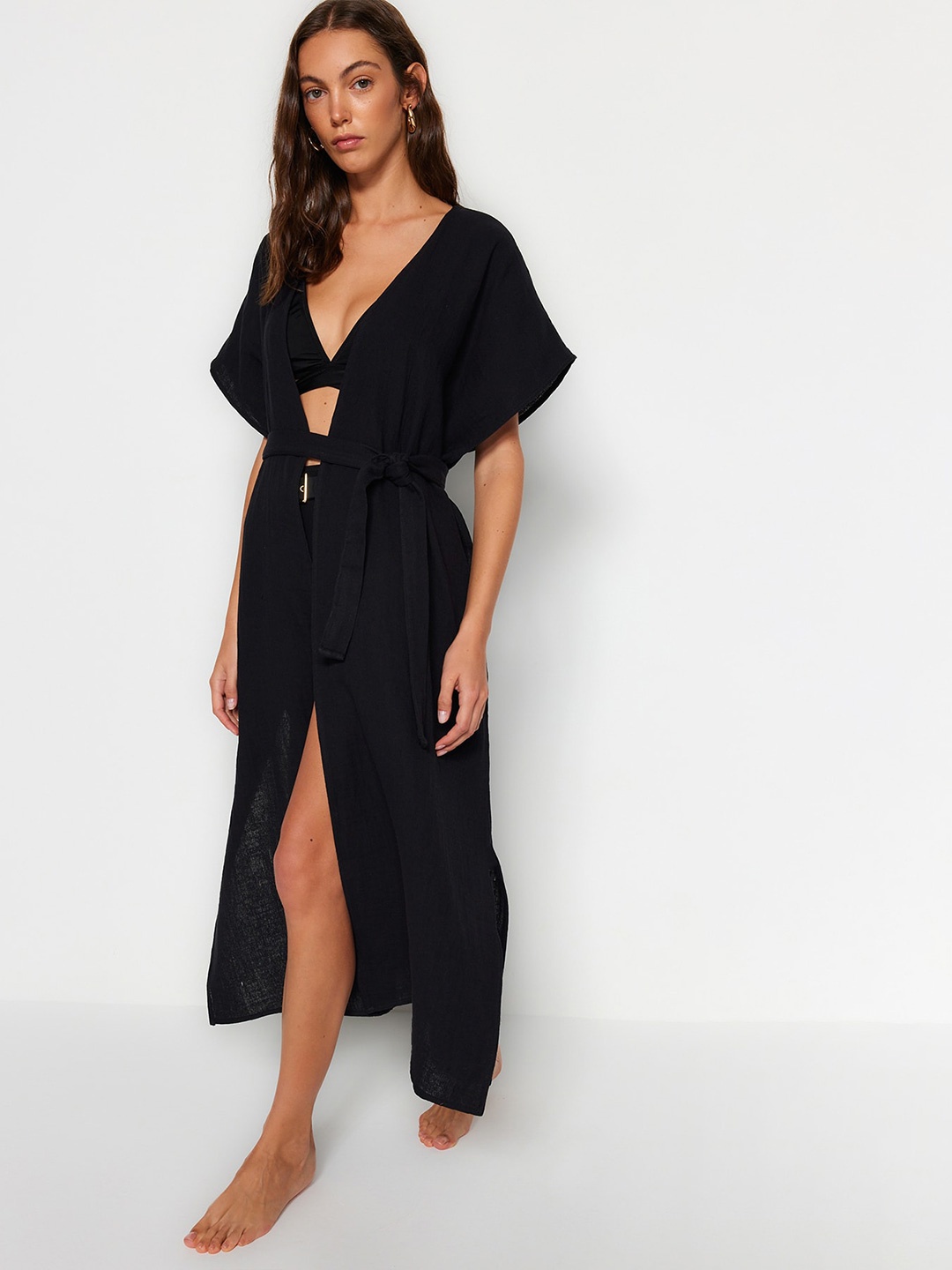 

Trendyol pure cotton maxi dress, Black