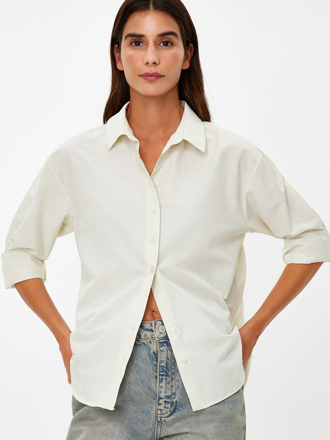 

Trendyol Women Opaque Casual Shirt, Na