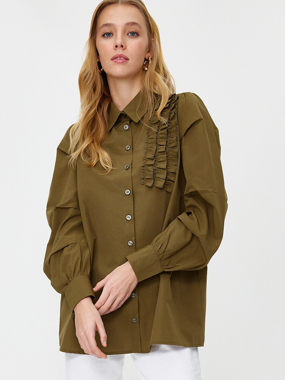 

Trendyol Women Opaque Casual Shirt, Na