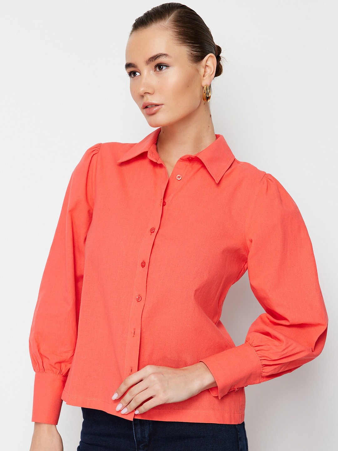 

Trendyol Women Opaque Casual Shirt, Na