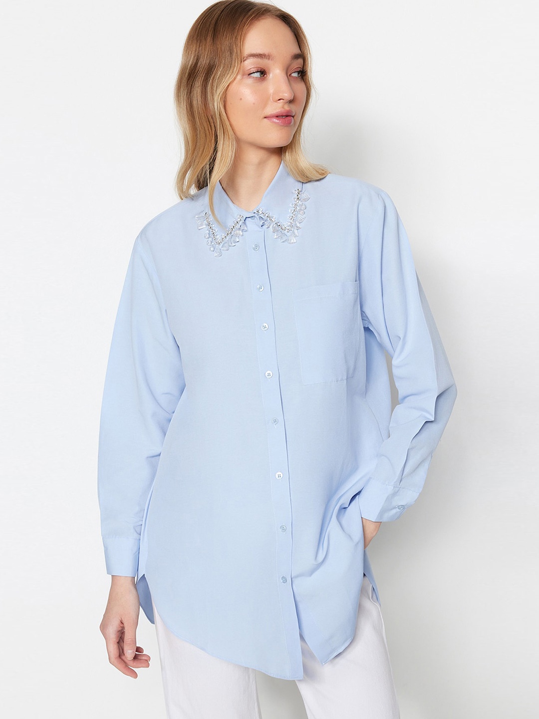 

Trendyol Women Opaque Casual Shirt, Na