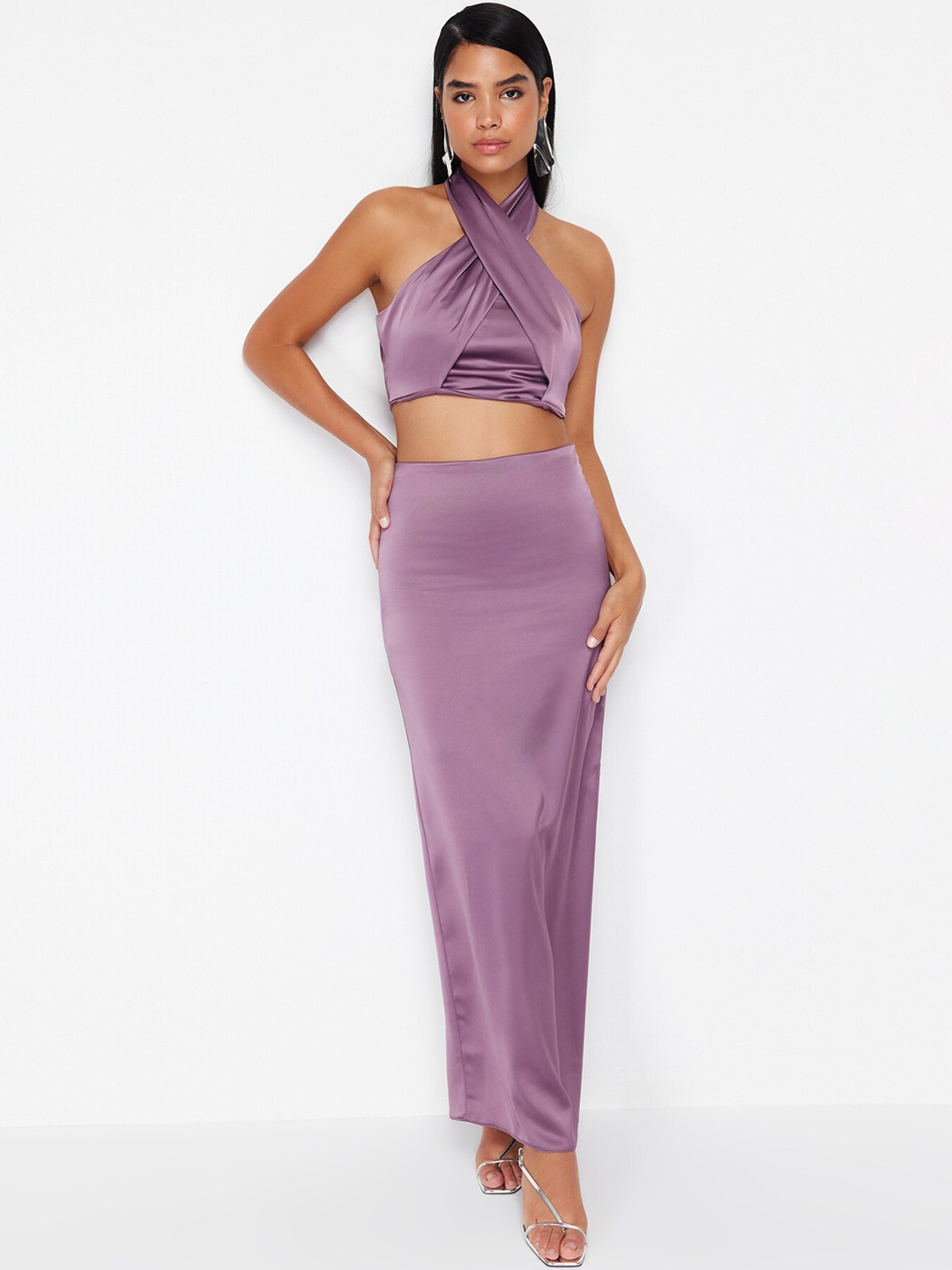 

Trendyol Pencil Maxi Skirts, Purple