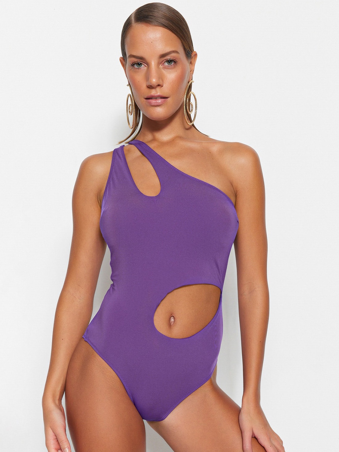 

Trendyol One Shoulder Swim Bodysuit, Purple