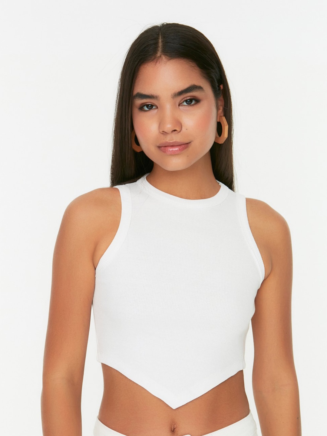 

Trendyol Sleeveless Crop Corset Top, White