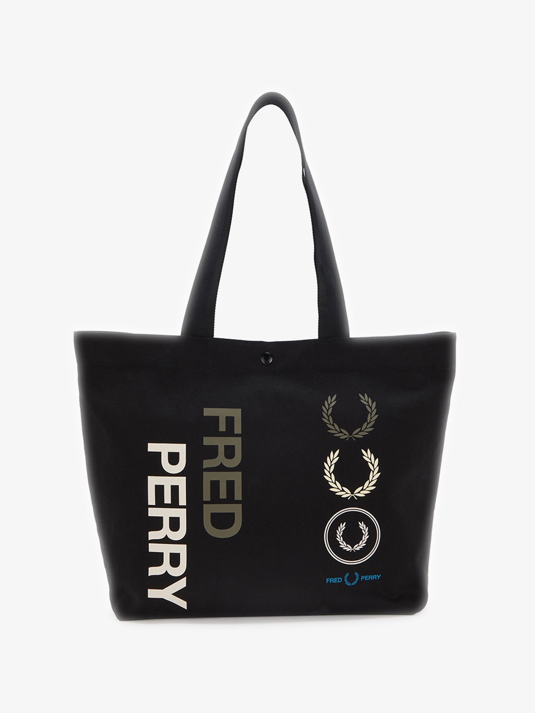 

Fred Perry Typography Printed Shopper Tote Bag, Black