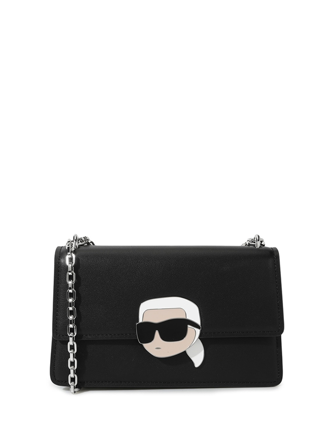 

Karl Lagerfeld Textured Structured Leather Sling Bag, Black