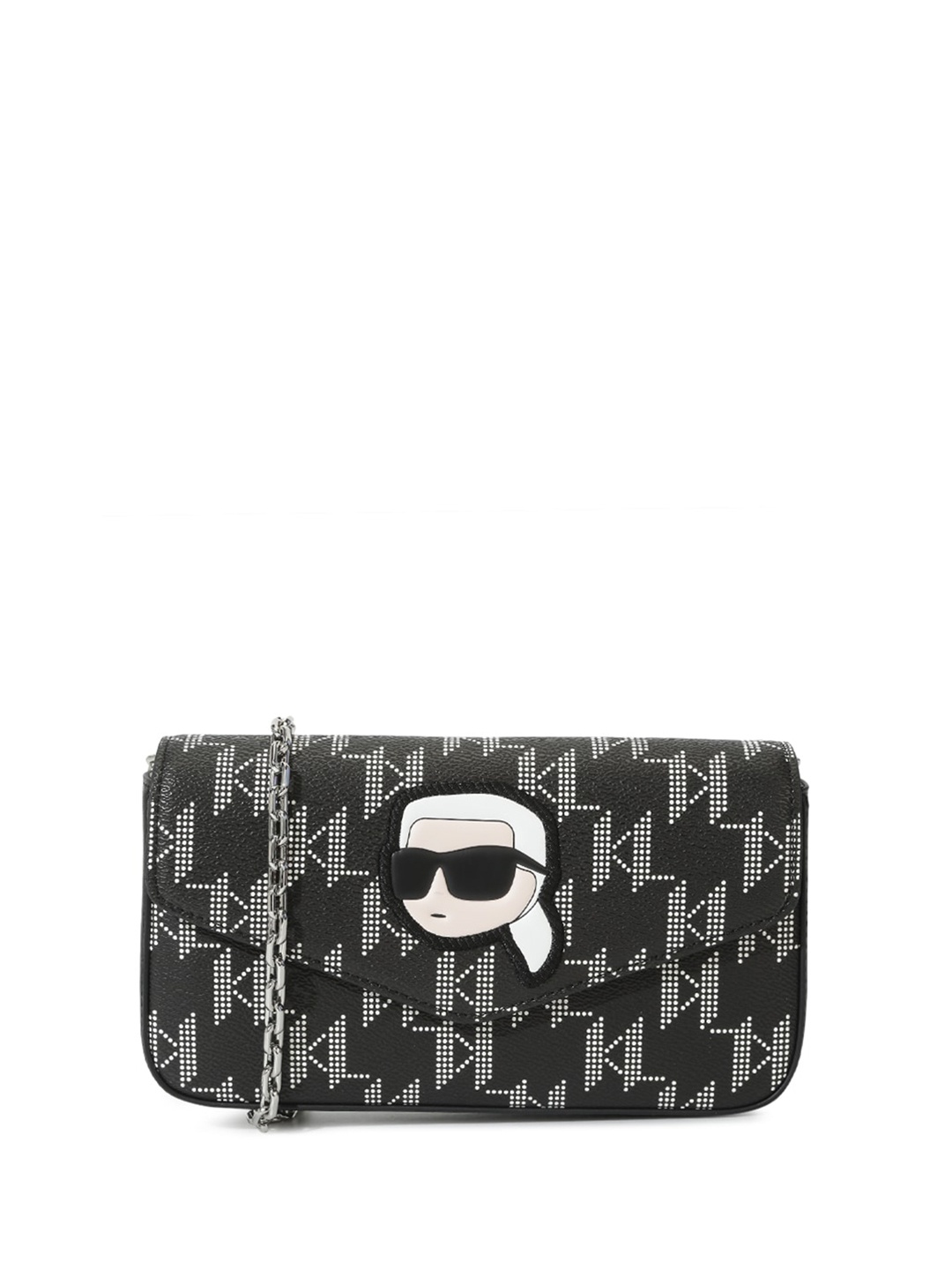 

Karl Lagerfeld Textured Structured Sling Bag, Black