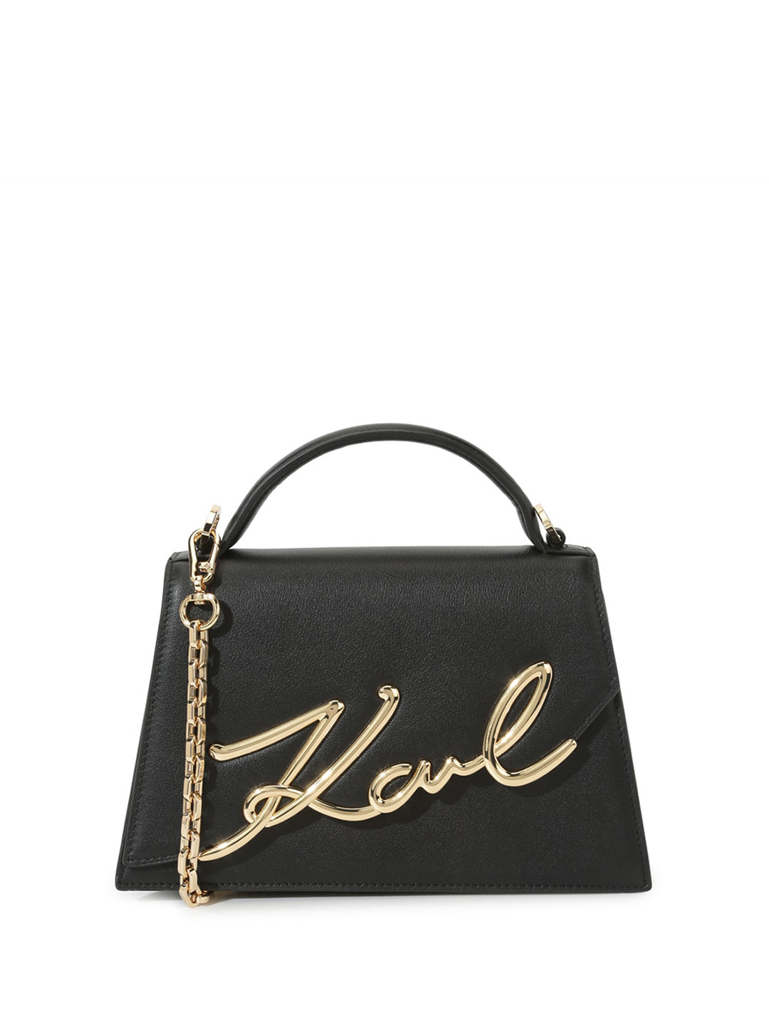 

Karl Lagerfeld Signature Detail Structured Handheld Bag, Black