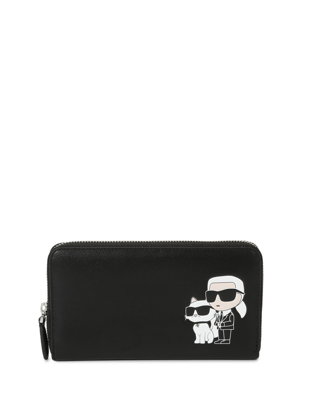 

Karl Lagerfeld Graphic Printed Zip Around Wallet, Black