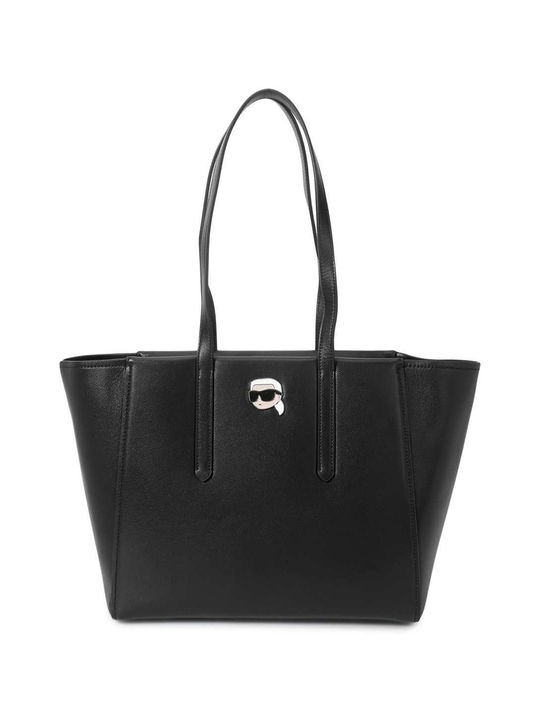 

Karl Lagerfeld Structured Leather Shoulder Bag, Black