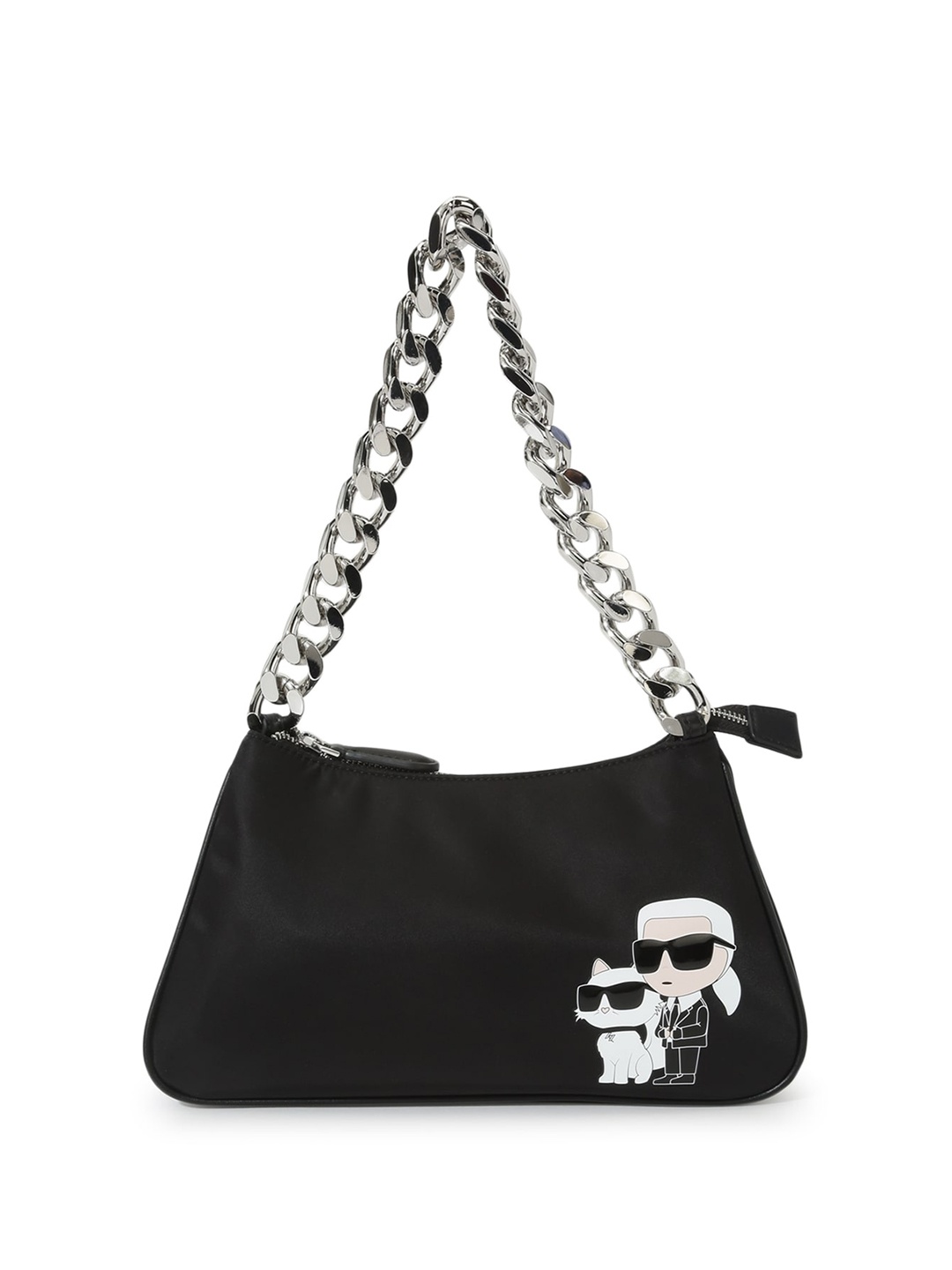

Karl Lagerfeld Structured Hobo Bag, Black